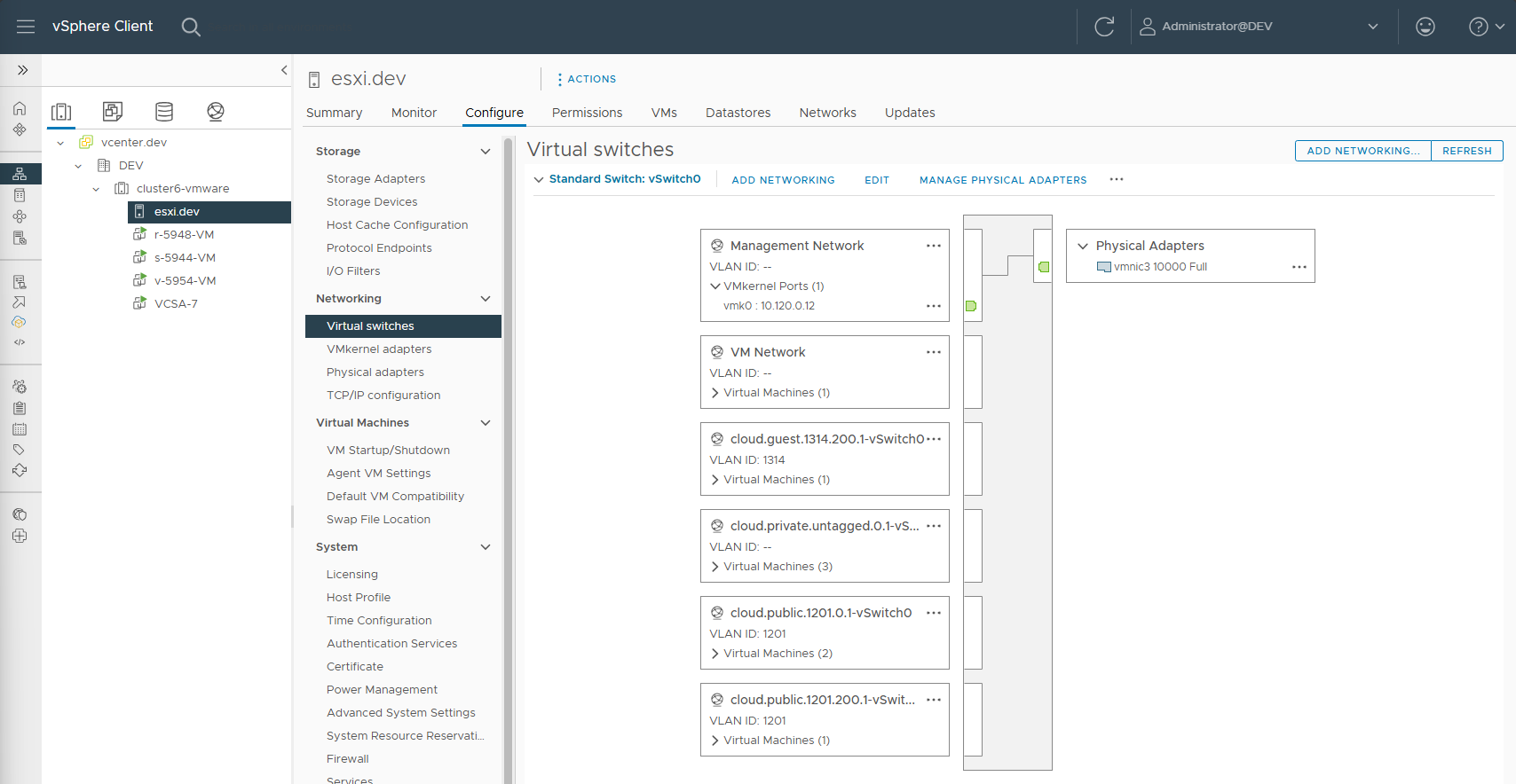 vspherephysicalnetwork.png: vSphere client